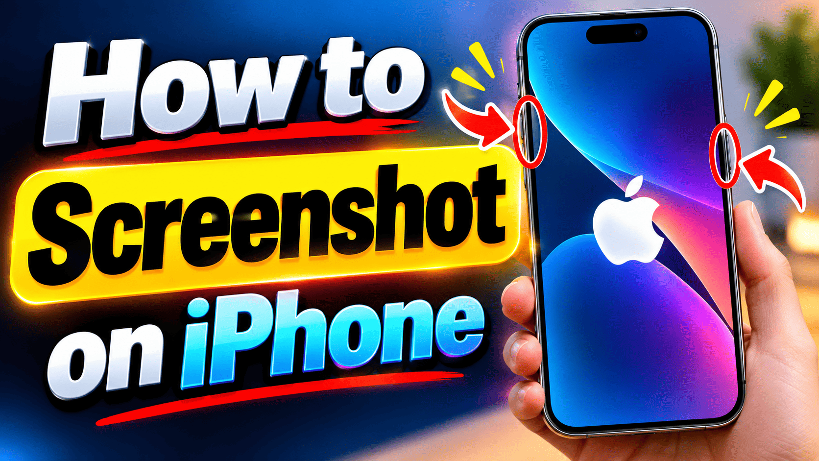 Hand pressing side and volume buttons to screenshot on iPhone with screen flash visible